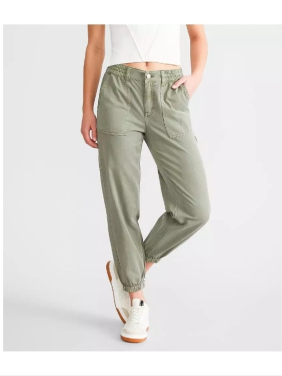 BKE Pants - BKE Cropped Jogger Pants Olive Washed Carpenter Sz XL